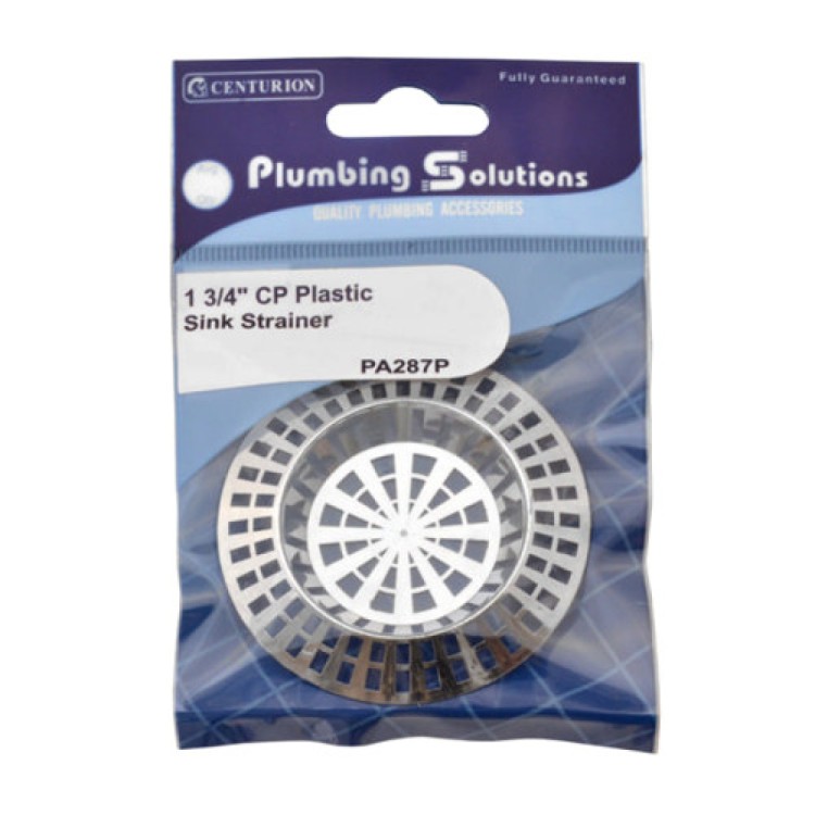 Centurion Sink Strainer - Chrome Pate Plastic - 1 3/4