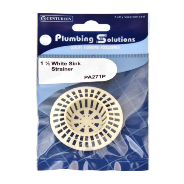 Centurion Sink Strainer - White Plastic - 1 1/2