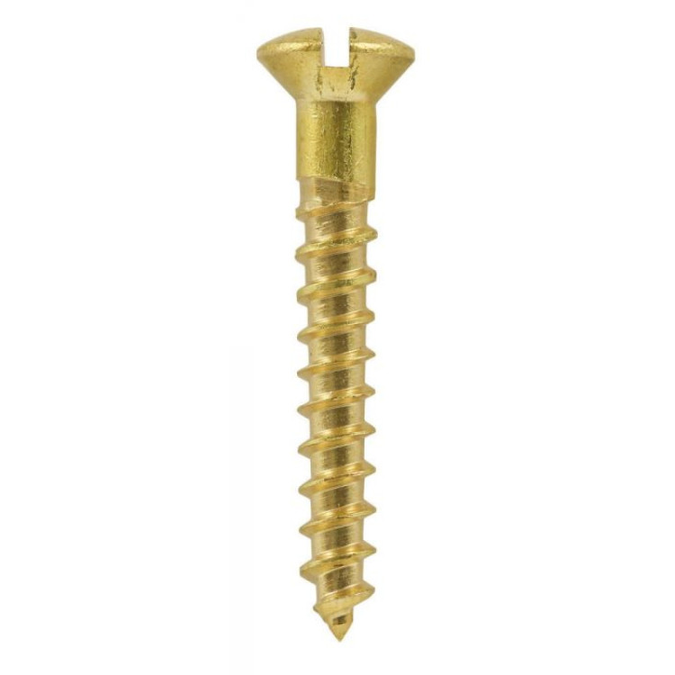 Centurion Slotted Brass Woodscrews with Raised Head