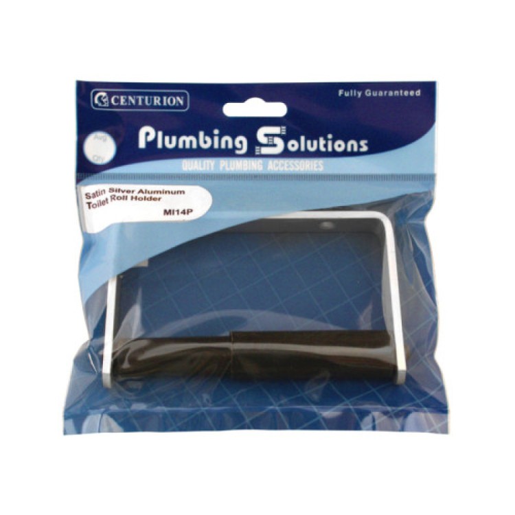 Centurion Toilet Roll Holder - Satin Silver Aluminum