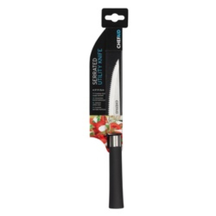 Chef Aid 4.5 Inch Serrated Knife with Soft Grip Handle