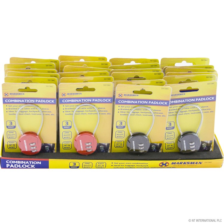  3 Digit Combination Padlock CDU - Loop