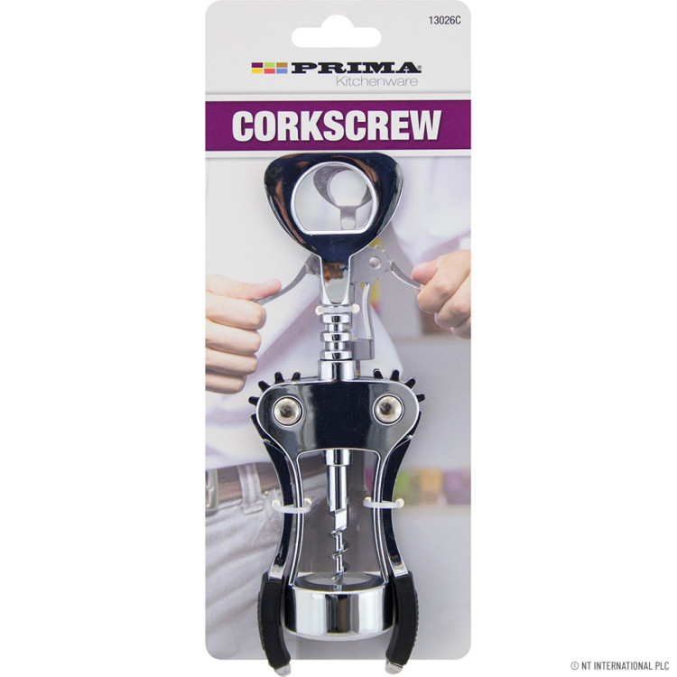 Prima Corkscrew - Bottle Opener - Alloy Chrome