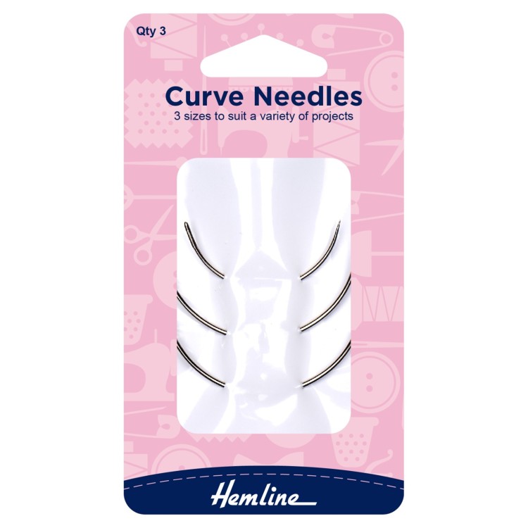 Curved Hand Sewing Needles from Hemline - Pack of 3