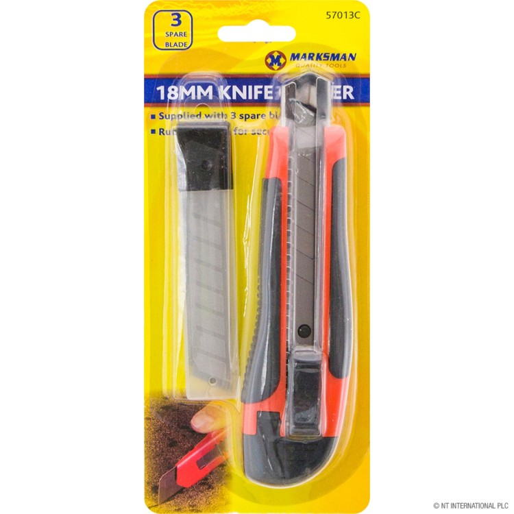 Snap Off Knife - 3 Spare Blades 18mm 