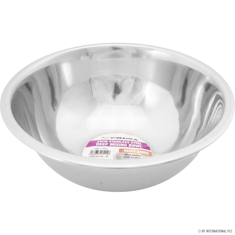 Prima  24cm Deep Mixing Bowl - Heavy Duty