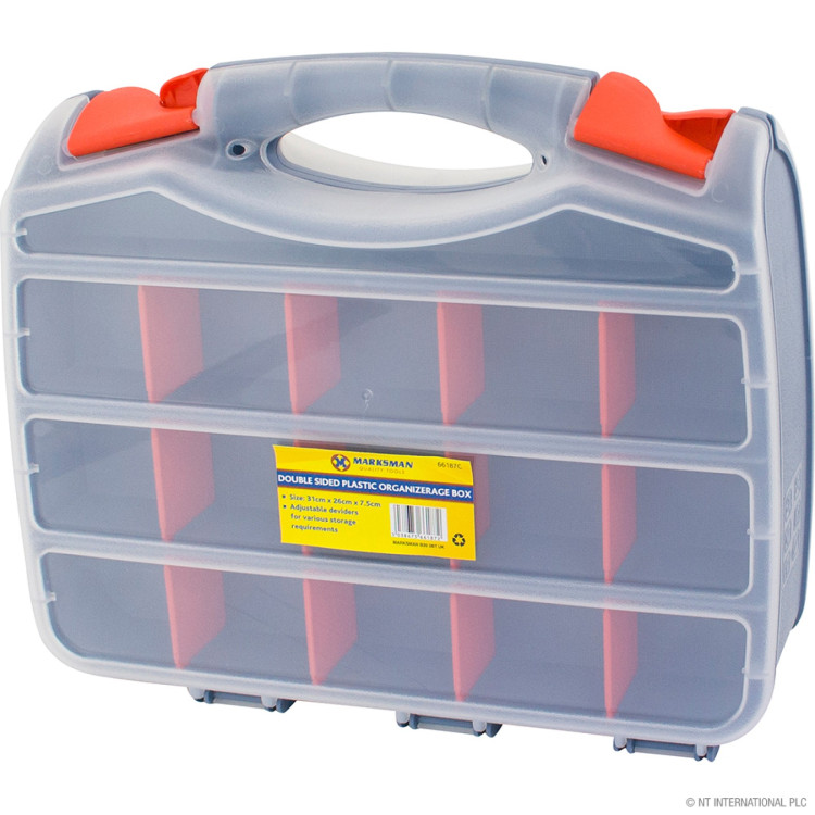  Double Side Plastic Organiser - 15 Comps