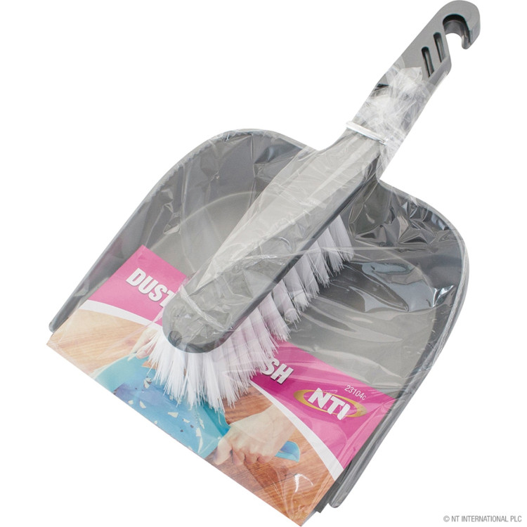 Prima Dustpan & Brush Set - Grey