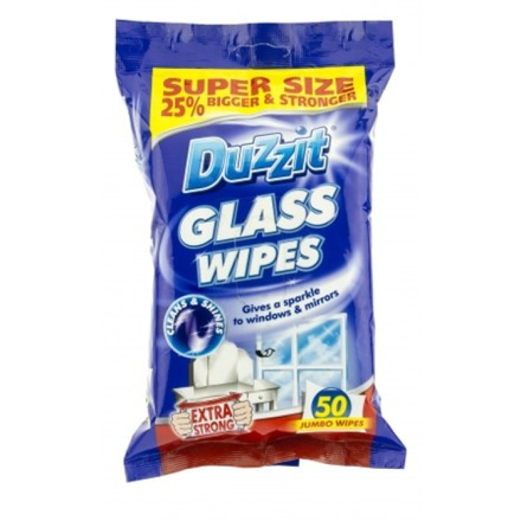 Duzzit Glass Wipes 50Pk