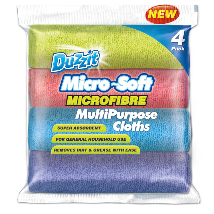 Duzzit Microfibre Cloth 4Pk