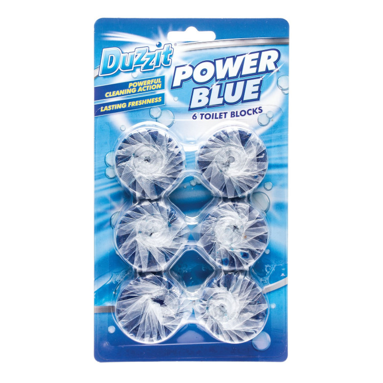 Duzzit Power Blue Toilet Block 6Pk