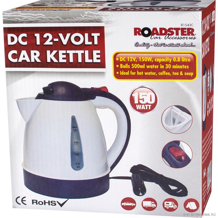  1.8L Portable Car Kettle - 150w , 12v