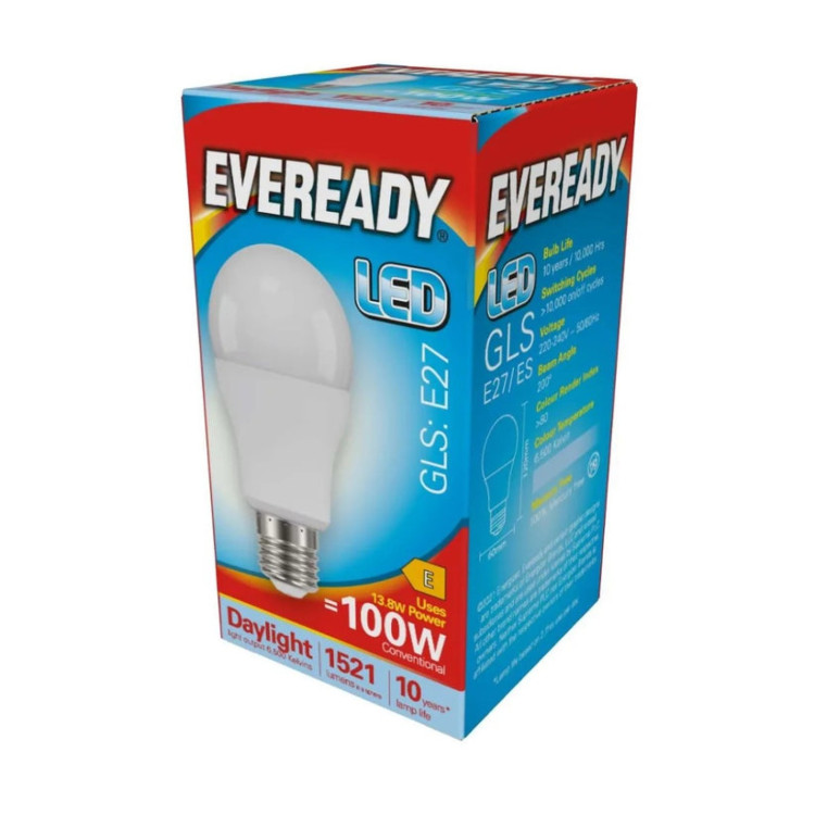 Eveready LED GLS E27 (ES) 1,521lm 13.8W 6,500K (Daylight)