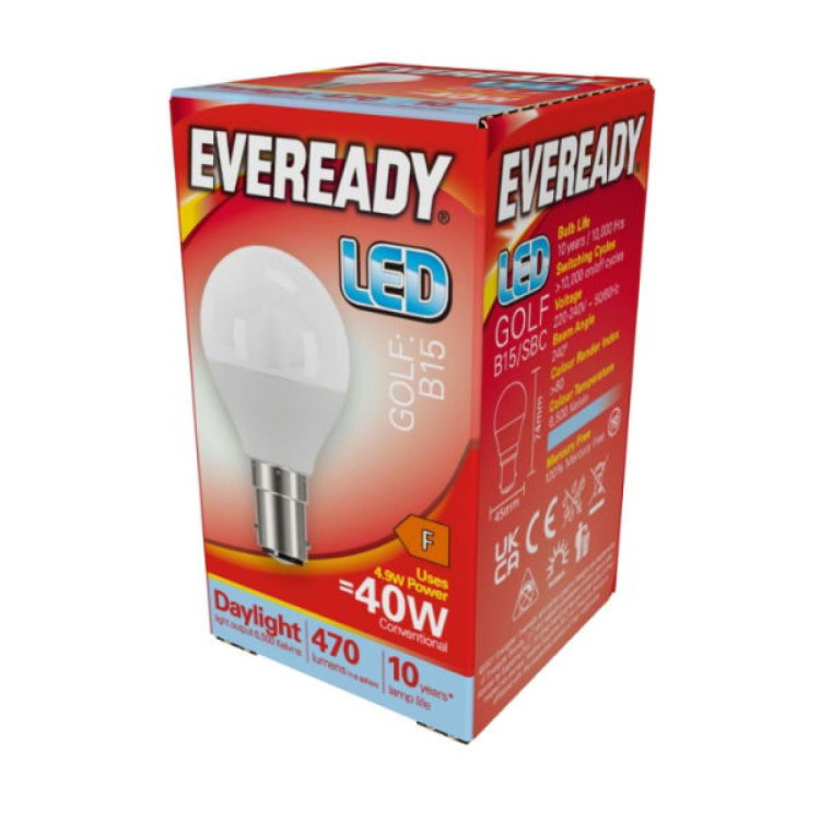 Eveready Led Golf 480Lm Opal B15 Daylight E