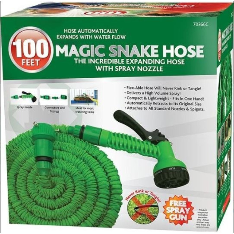  Magic Snake Expandable Garden Hose Pipe 100Ft