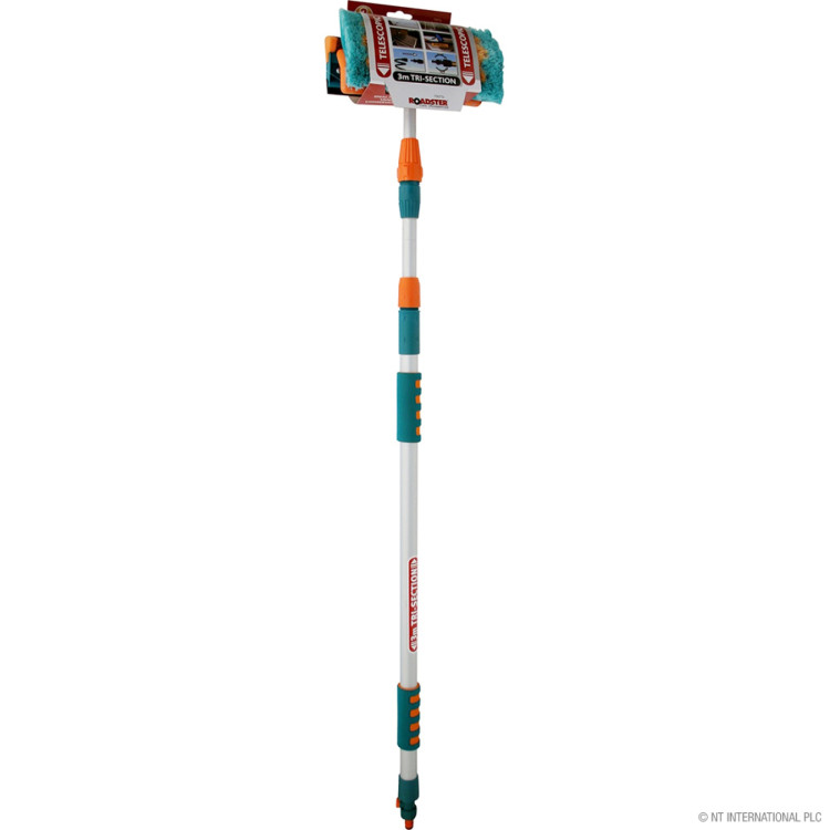 Ext. Car Wash Brush Telescopic W/Squeeze 3m