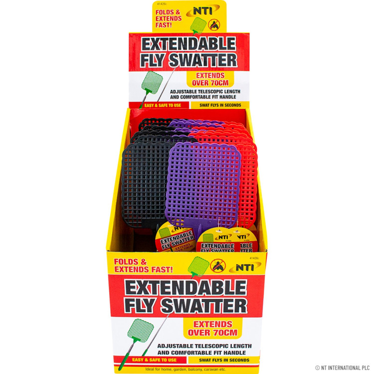  70cm Extendable Fly Swatter In Display Box