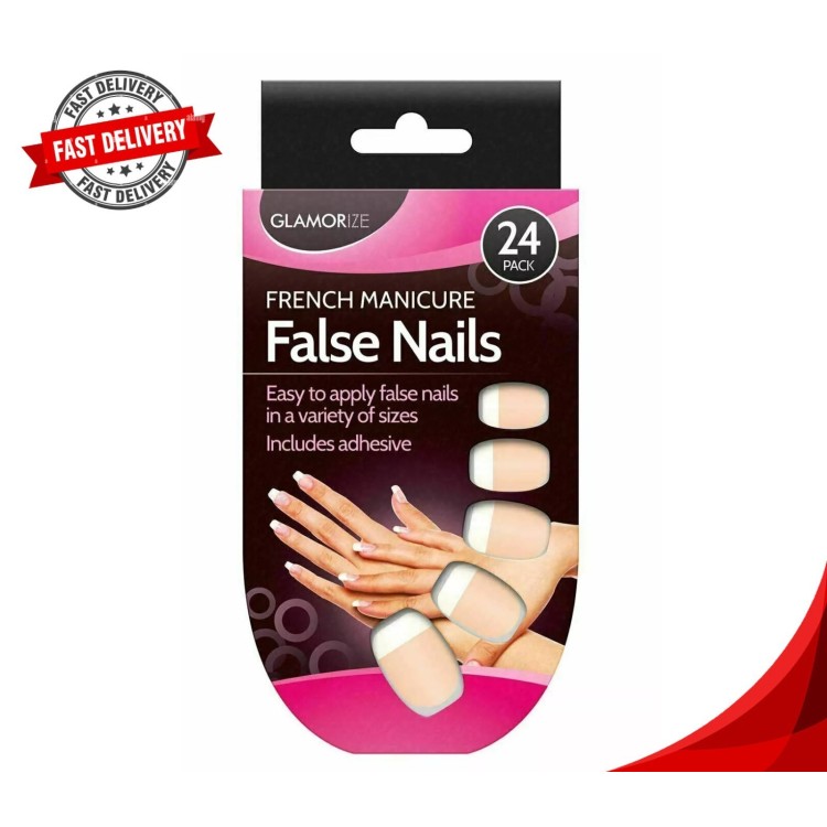 Glamorize French False Hand Nails 24 Pack