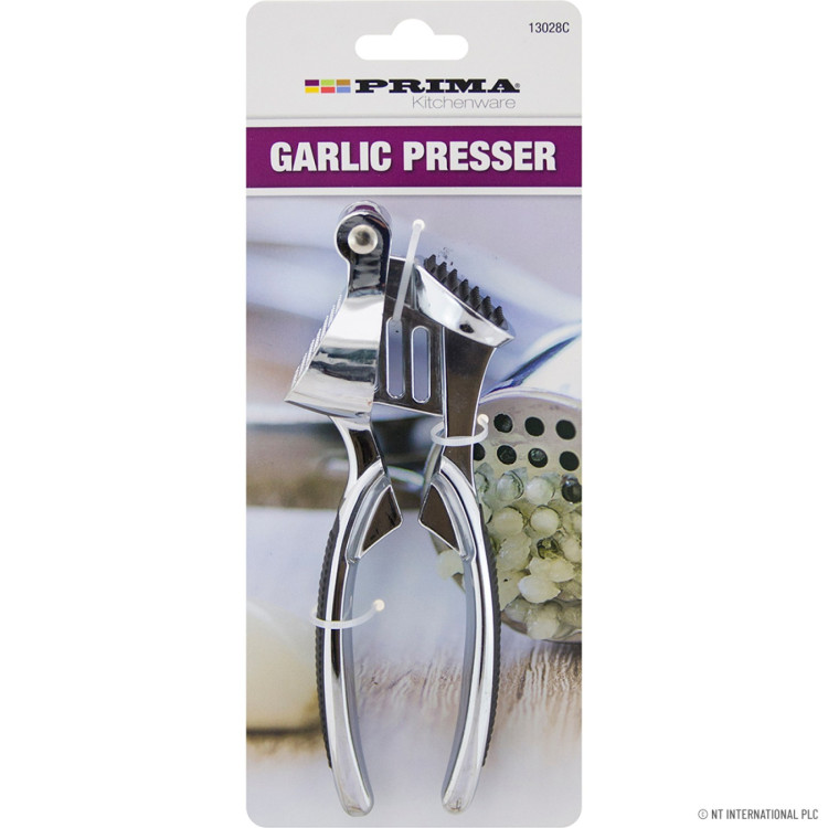 Prima Garlic Presser - Alloy Chrome On Card
