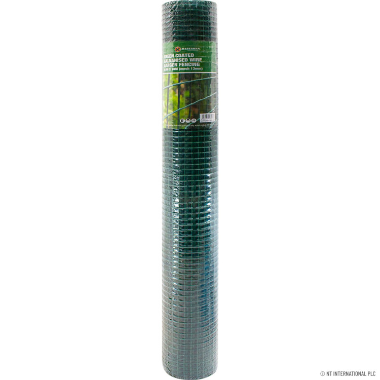 Green PVC Galvanized Netting 13mm  0.9x10m 