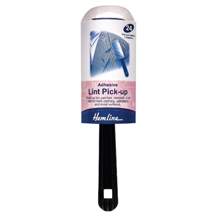 Hemline Lint Pick-Up Roller with Handle: 3.2m