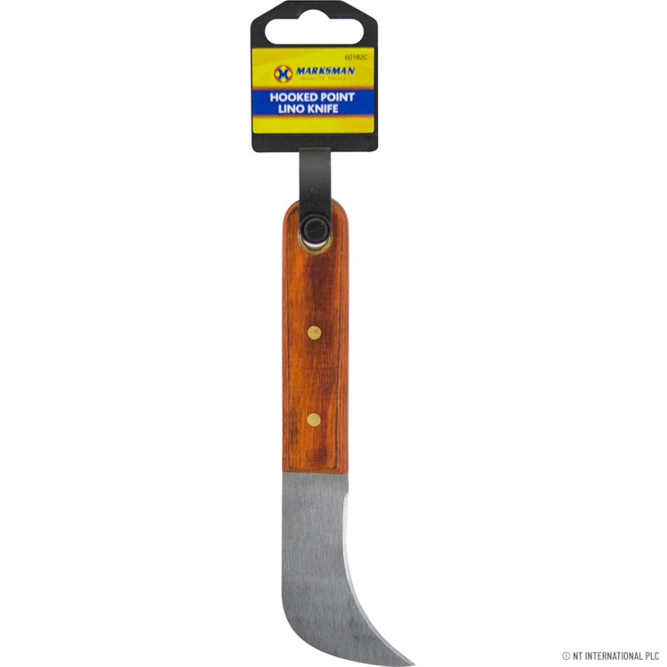 Hooked Point Lino Knife - Rose Wood Handle