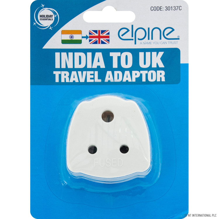 India To UK Travel Adaptor Blister Pack