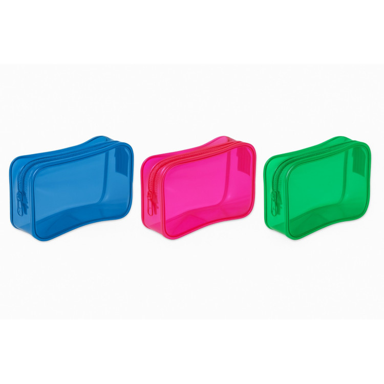 Single Coloured Plastic Transparent Pencil Case