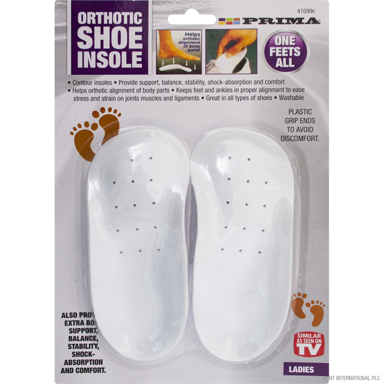 Ladies Orthotic Shoe Insoles  2pk 