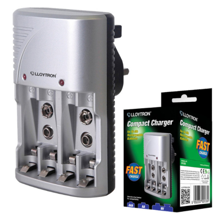 Lloytron Compact Aa/Aaa+9V Battery Charger