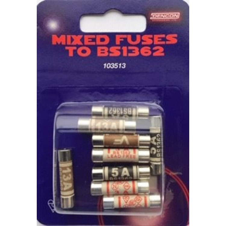 Mixed Fuses (9 Pack) 3 X 3A , 3 X 5A, 3 X 13A