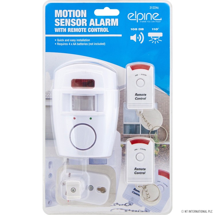  Motion Sensor Alarm with Remote Control