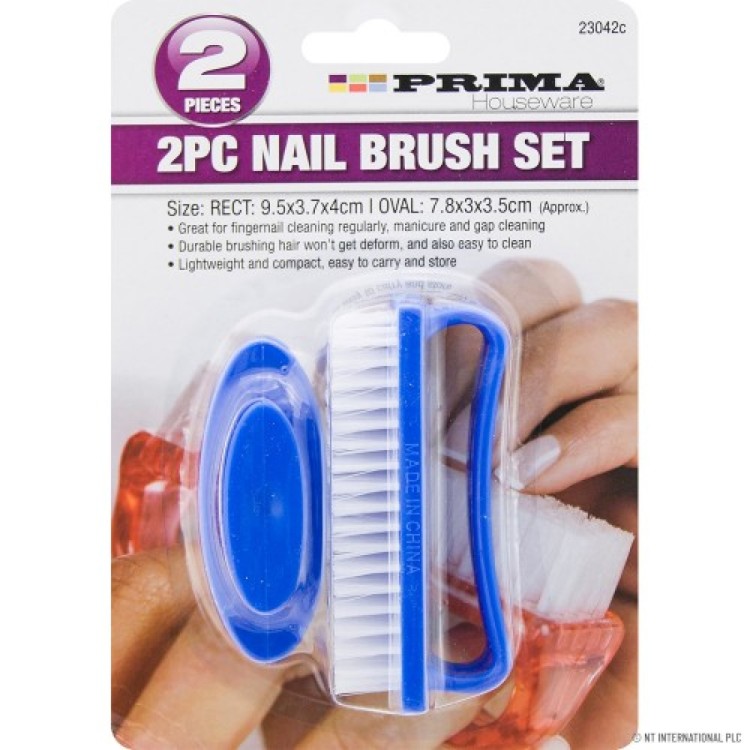 Prima  2pk Nail Brushes On Card
