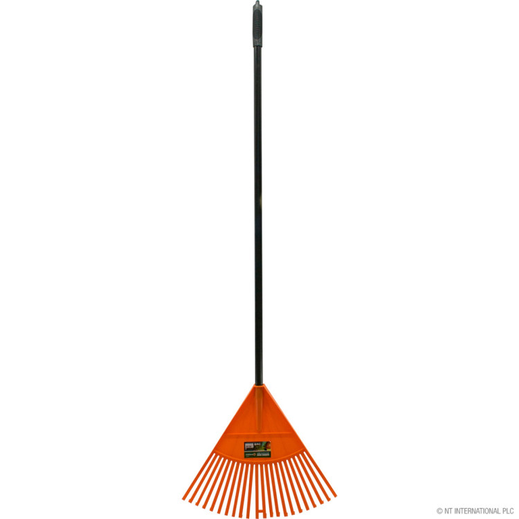  Orange Plastic He 22 Tooth Rake with Handle - Orange Plastic Head