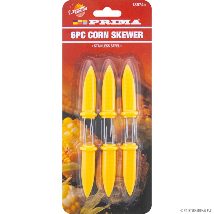  Prima 6pc S/S BBQ Corn Skewer