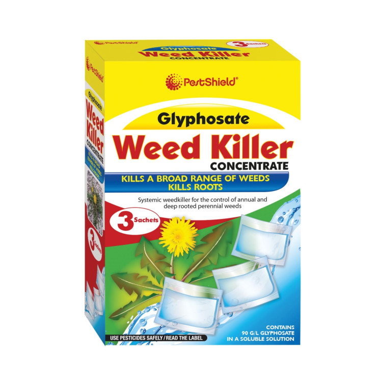 PestShield Glyphosate Weedkiller Con 3Pk
