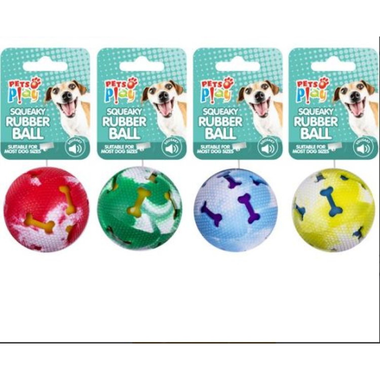 Pets at Play Squeaky Rubber Ball