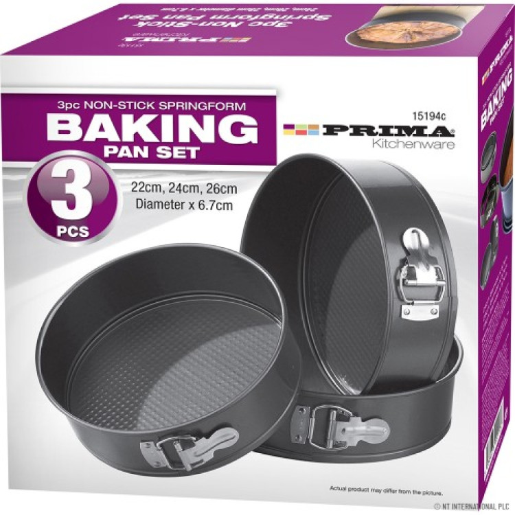 Prima 3pc Springform Baking Pan 22/24/26 (Boxed)