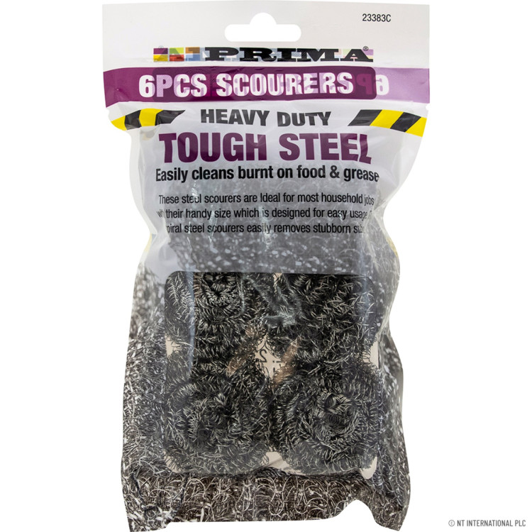 Prima  6pc Stainless Steel Spiral Scourers