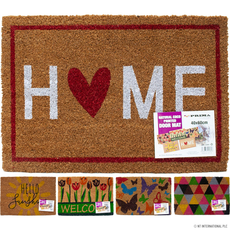 Prima  PVC Coco Natural Printed Door Mat 40 x 60cm