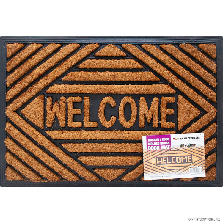 Prima  Rubber Door Mat Coco Molded Brush 19mm