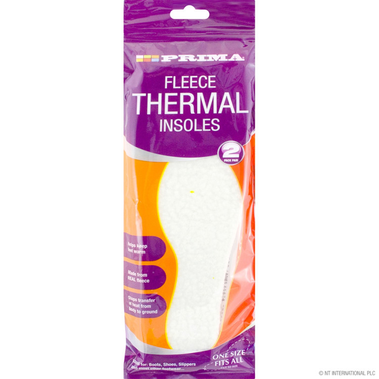 Prima 2pc Fleece Thermal Insoles ( Pair)