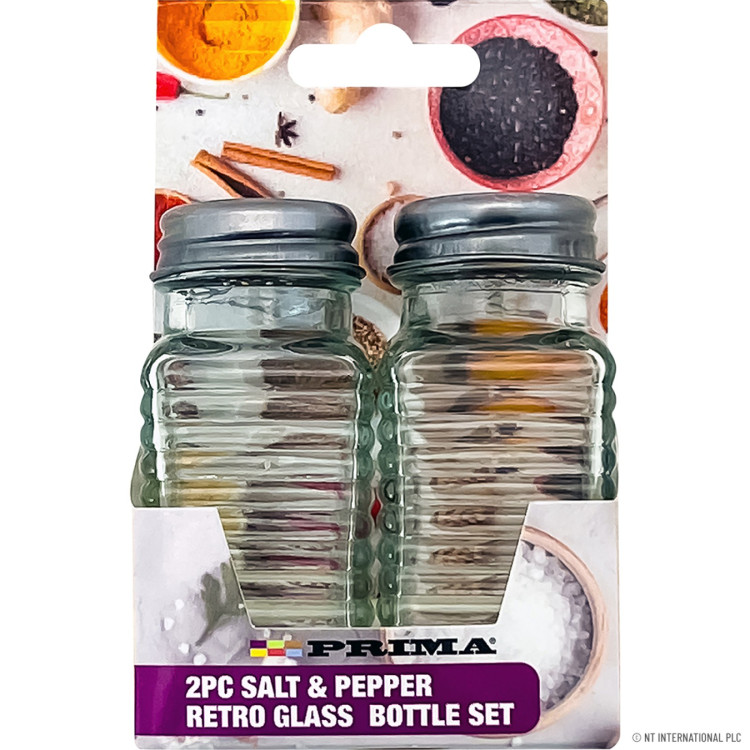 Prima 2pk Glass Salt & Pepper Set
