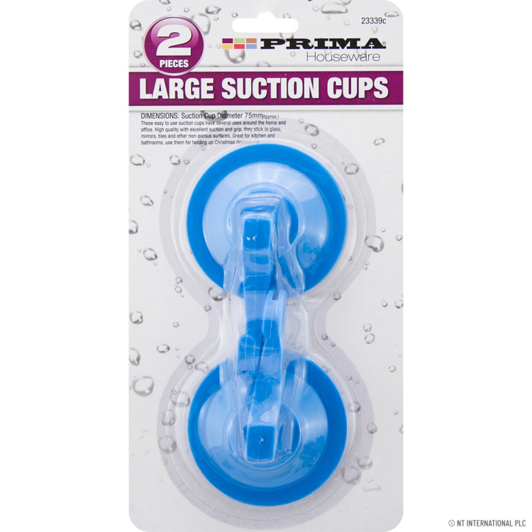 Prima 2pk Large Suction Hooks (Blue Color)