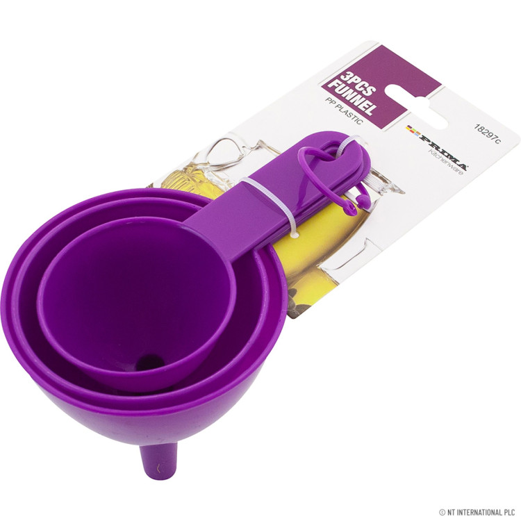 Prima 3pc Plastic Kitchen Funnel