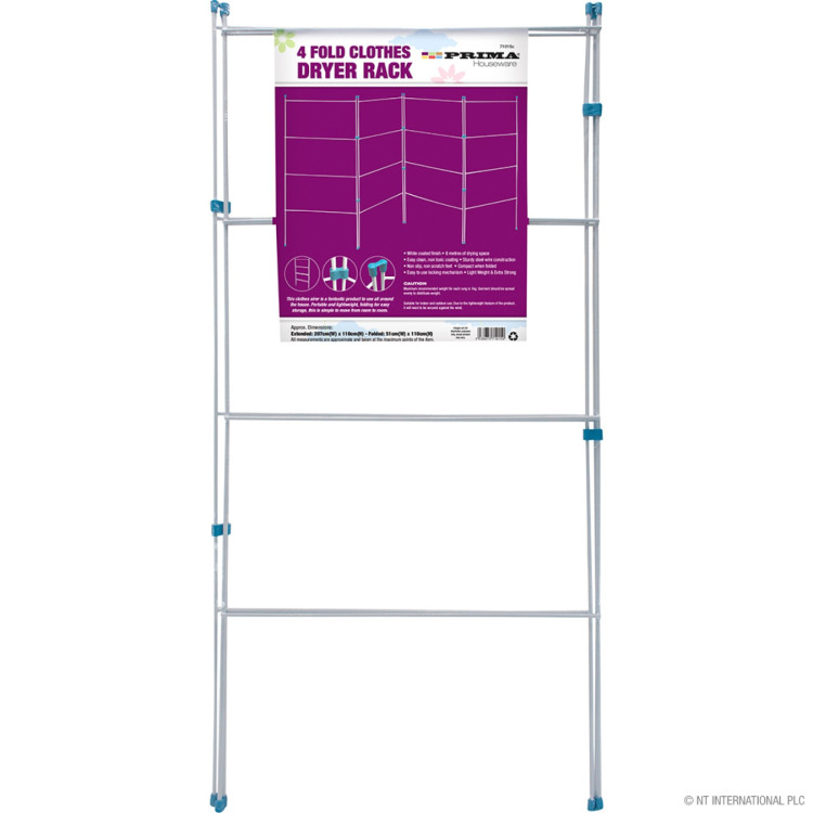  Prima 4 Fold Clothes Dryer Rack Airer