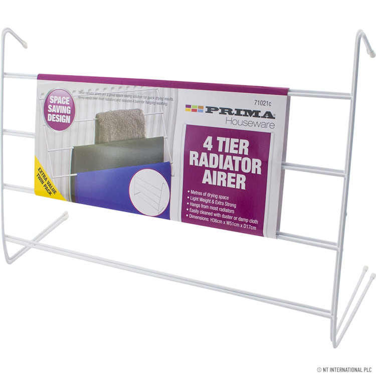 Prima 4 Tier Radiator Clothes Airer (Pk of 2)
