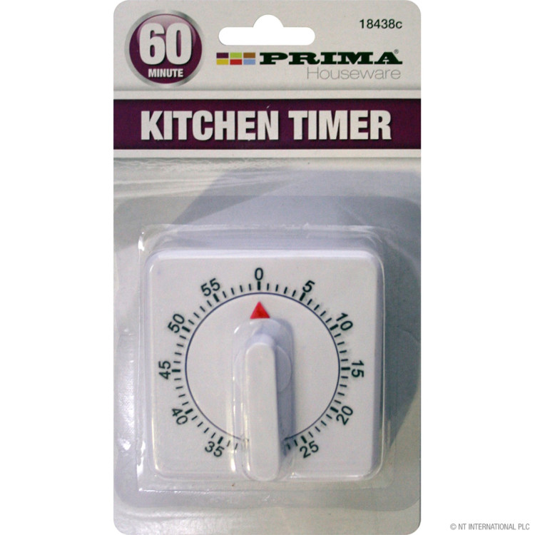  Prima 60 Minute Kitchen Timer - White