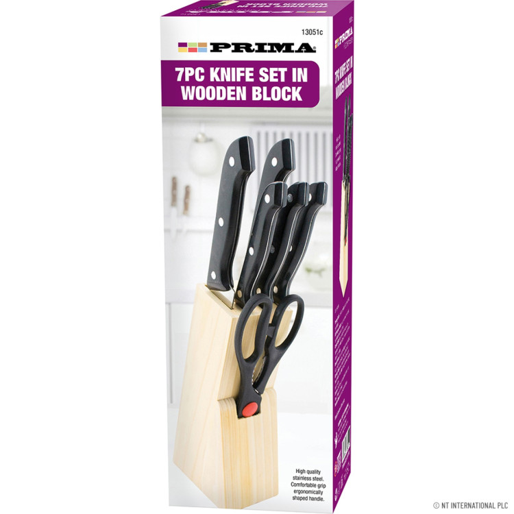 Prima 7Pc Knife Set With Block
