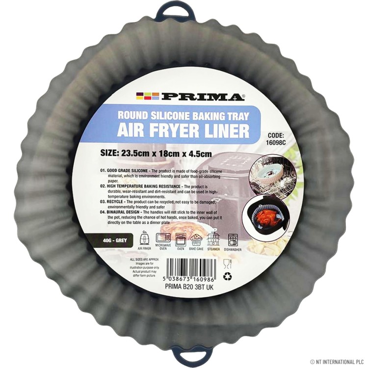 Prima Air Fryer Liner 40G Grey (235x180x45mm)